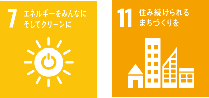 7:エネルギーをみんなに、そしてクリーンに・11:住み続けられるまちづくりを