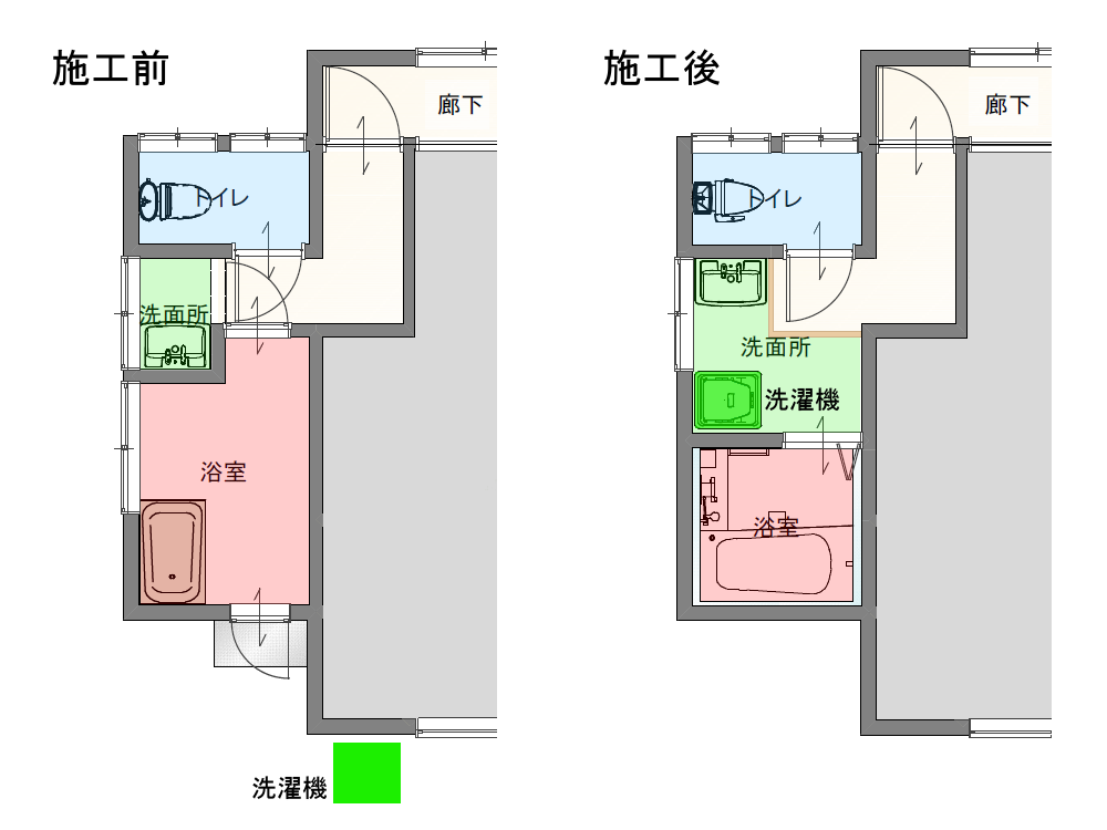 間取りリフォームの施工事例2