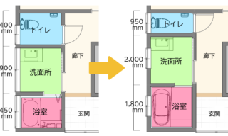 リフォーム前後の間取り図